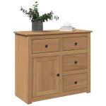 Sale 2025meuble bas bahut vaisselier - buffet avec tiroirs panama 93x40x80 cm - bois massif de pin234 ...