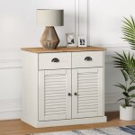 Sale 2025meuble bas bahut vaisselier - buffet avec tiroirs vigo 78x40x75 cm blanc - bois massif de pin2065 ...