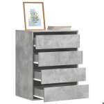 Sale 2025meuble bas bahut vaisselier - commode dangle - gris b�ton - 60x41x76 cm - bois ding�nierie268 ...