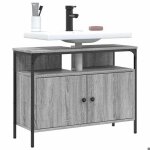 Sale 2025meuble sous - vasque suspendu - armoire lavabo de salle de bain - sonoma gris - 80x30x60 cm1979 ...
