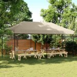 Sale 2025pavillon patio vidaxl - tente de rception pliable escamotable taupe 580x292x315 cm chill932936 ...