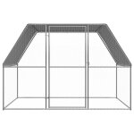 Sale 2025petit enclos maison poules mood - poulailler argent� et gris 3x2x2 m acier galvanis� chill271726 ...