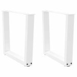 Sale 2025pieds de table � manger forme v - lot de 2 - blanc 50x(42 - 433)cm acier584 kg 9613