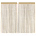 Sale 2025rideau et voilage - rideau en fils lot de 2 - 100 x 250 cm beige chill723240