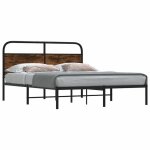 Sale 2025structure / cadre de lit - lit 2 personnes - 140x190 cm ch�ne fum� - bois ing�nierie26. 8 kg ...