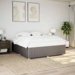 Sale 2025structure / cadre de lit - lit 2 personnes - taupe 200x200 cm tissu57. 5 kg 2425