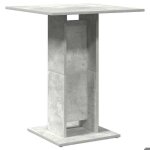 Sale 2025table de bistro mood - table haute cuisine famille - gris bton - 60x60x75 cm - bois dingnierie ...