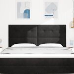 Sale 2025t�te de lit t�te de cadre de lit - capitonn�e noire 180 cm en velours - aspect �l�gant * 7654593 ...