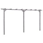 Sale 2025tonnelle � rosiers vidaxl - pergola de jardin gris 400x40x205 cm - bois de pin impr�gn� chill769184 ...