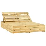 Sale 2025transat / chaise longue double bois de pin impr�gn� de vert - 198x135x75 cm679 kg 3691