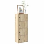 Sale 2026 armoire �tag�re magazine brun - biblioth�que ch�ne sonoma 40x24x102cm - bois ding�nierie pro19184366 ...