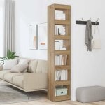 Sale 2026 armoire �tag�re magazine brun - biblioth�que / s�parateur de pi�ce ch�ne artisanal 40x30x198cm ...