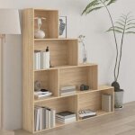 Sale 2026 armoire �tag�re magazine brun - biblioth�que / s�parateur de pi�ce ch�ne sonoma bois ding�nierie ...