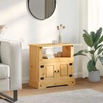 Sale 2026 armoire tv moderne brun - meuble tv gamme corona pin mexicain 80x43x78cm pro531378274