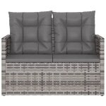 Sale 2026 banc de jardin - burke - banquette balcon - avec coussins - gris 105 cm - r�sine tress�e bb395 ...