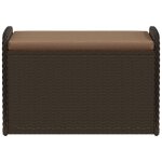 Sale 2026 banc de rangement - burke - coffre rangement - et coussin - marron 80x51x52 cm r�sine tress�e ...