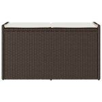 Sale 2026 banc de rangement - burke - coffre rangement - ext�rieur coussin - marron 100cm r�sine tress�e ...