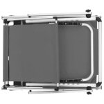 Sale 2026 chaise longue pliable - burke - transat 1 place - avec toit aluminium et textil�ne gris cc589 ...