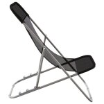 Sale 2026 chaises plage pliantes 2 pcs - burke - lit de repos double - textil�ne acier enduit poudre ...