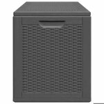 Sale 2026 coffre de rangement de jardin - burke - grande espace - 180 l noir pp rotin cc43