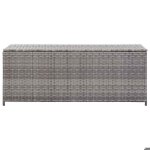 Sale 2026 coffre de rangement de jardin - burke - grande espace - gris 150x50x60 cm - r�sine tress�e ...