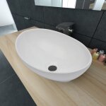 Sale 2026 �vier / lavabo pour cuisine / salle de bain blanc - lavabo en forme ovale c�ramique 40x33cm ...