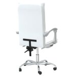 Sale 2026 fauteuil inclinable de bureau - chaise simple - blanc similicuir - 63x56x(112. 5 - 122) cm ...