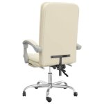 Sale 2026 fauteuil inclinable de bureau - chaise simple - cr�me similicuir - 63x56x(110. 5 - 120) cm ...