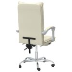 Sale 2026 fauteuil inclinable de bureau - chaise simple - cr�me similicuir - 63x56x(112. 5 - 122) cm ...