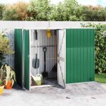 Sale 2026 garage pour robot tondeuse vert - abri � outils de jardin vert 225x89x161cm acier galvanis� ...