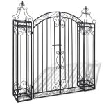 Sale 2026 portail de jardin noir - portillon ornemental de jardin fer forg� 122x205x134cm pro137281565 ...