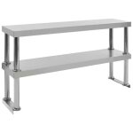 Sale 2026 r�sistant et robuste - �tag�re de table de travail 2 niveaux 120x30x65cm inox pro362226351