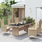 Sale 2026 table de jardin beige - table de jardin plateau en verre r�sine tress�e verre tremp� pro975782077 ...