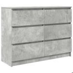 Sale 2026buffet de cuisine - placard vaisselier - winwin - cabinet bahut gris b�ton 100x35x76cm - bois ...