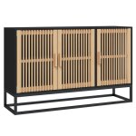 Sale 2026buffet de cuisine - placard vaisselier - winwin - cabinet bahut noir 105x30x65cm - bois ding�nierie ...