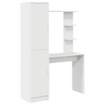 Sale 2026bureau avec rangement avec porte 2 pcs - placard vaisselier - winwin - cabinet bahut blanc - ...
