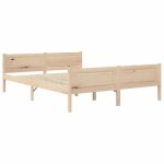 Sale 2026cadre de lit adulte et jeunes - structure pour lit 2 personnes - 206x166x63cm bois massif de ...