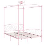 Sale 2026cadre de lit adulte et jeunes - structure pour lit 2 personnes - � baldaquin - 211x129x227cm ...