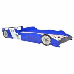 Sale 2026lit jeune tout - petit bleu - structure de lit pour fille / gar�on - lit voiture de course pour ...
