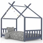 Sale 2026lit jeune tout - petit gris - cadre de lit denfant - structure maison cabane pour fille / gar�on ...