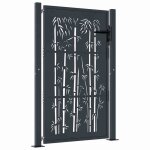 Sale 2026portail de cl�ture / porte dentr�e pratique anthracite - portail de jardin anthracite 100x150 ...