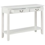 Sale 2026table d?appoint de salon - cabinet salon - design �l�gant blanc - table console blanc 110x35x80cm ...