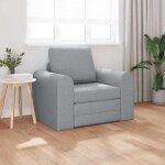 Sale canap lit au solfauteuil long - suikun - lit de sofa 2 - en - 1 gris clair 98x71x83 cm tissu @eu(41836) ...