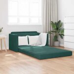 Sale canap lit au solfauteuil long - suikun - lit de sofa 2 - en - 1 vert fonc 124x204x61 cm velours ...