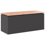 Sale dhiver banc de balcon solomon banquette pour jardin noir 100 x 40 x 43 cm acier eu567