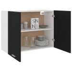Sale dhiver cabinet / armoire suspendue - mango - meuble cuisine mural - lyon noir 80 x 31 x 60 cm bois ...