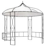 Sale protection uv et moderne - belv�d�re / tonnelle 300 x 290 cm blanc rond @eu(79365)