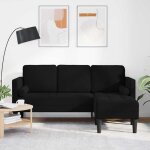 Sale sofa 3 placesfauteuil long - suikun - sofa fauteuil capitonné avec chaise l en velours noir de 160 ... Sale sofa 3 placesfauteuil long - suikun - sofa fauteuil capitonné avec chaise l en velours noir de 160 ...