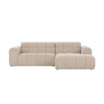 Salford - canapé dangle 3 / 4 places nuage en velours beige Salford - canapé dangle 3 / 4 places nuage en velours beige