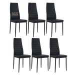 Salle � manger ensemble de 6 chaises de cuisine en m�tal chaise de table de salle � manger si�ge rembourr� ...